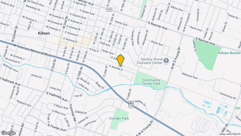 1301 E Avenue G, Unit B Mapa y Detalles de la Ubicación