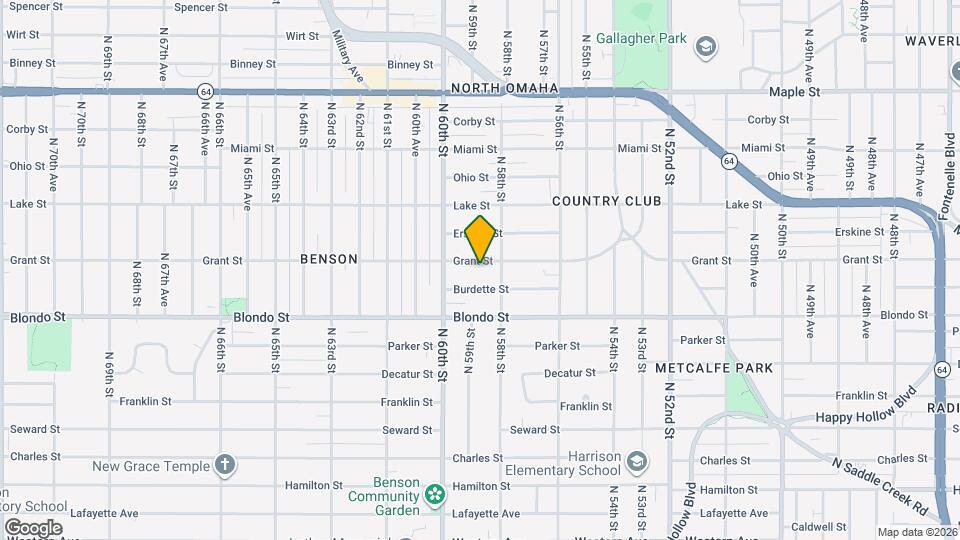 5819 Grant St Map and Location Details