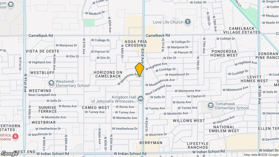 8304 W Baxter Dr Mapa y Detalles de la Ubicación
