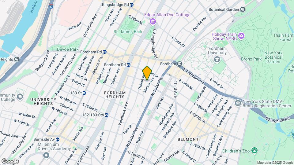 336 E 187th St Mapa y Detalles de la Ubicación