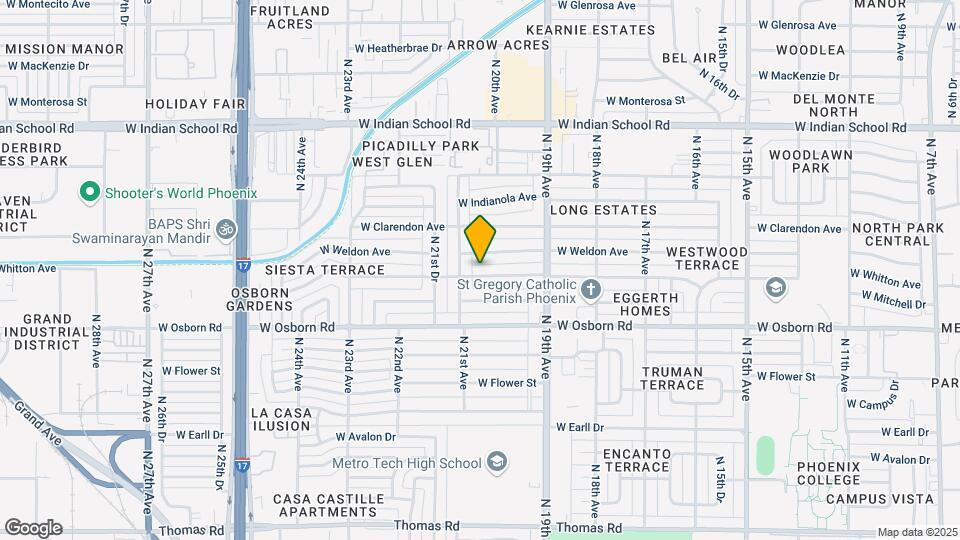 2016 W Whitton Ave Map and Location Details