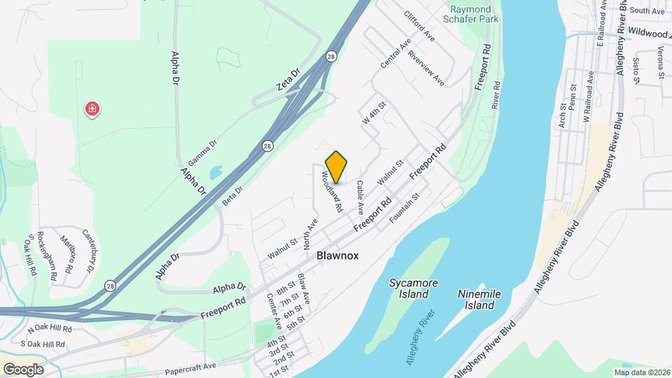 1012 Woodland Rd Map and Location Details