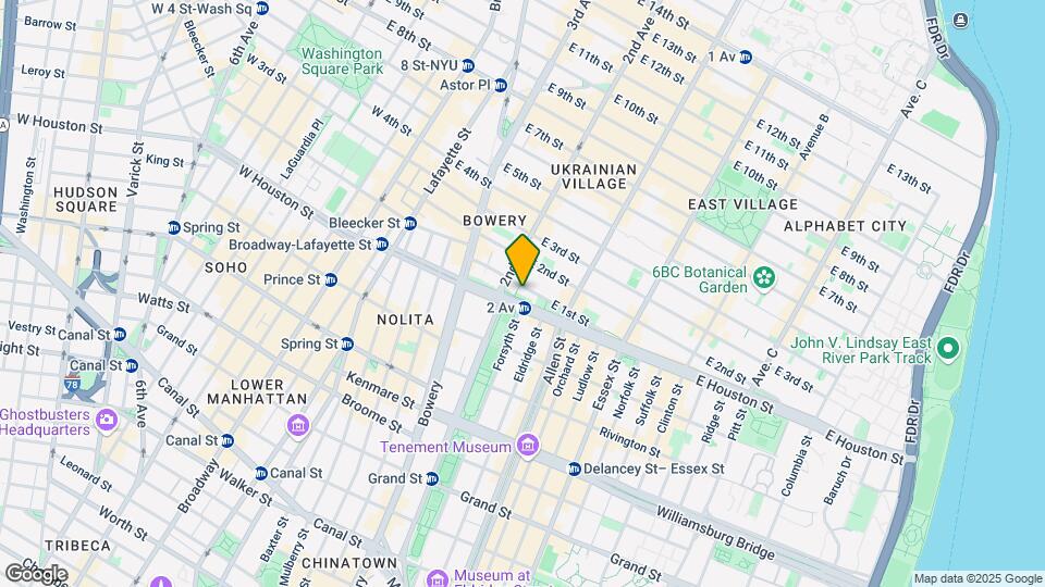 39 East 1st Street Mapa y Detalles de la Ubicación