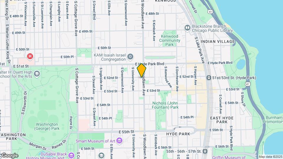 5200-5208 S Woodlawn Ave Map and Location Details