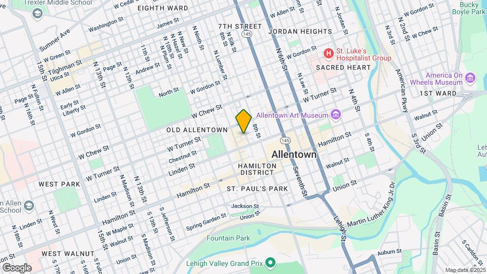830 Chestnut St Map and Location Details