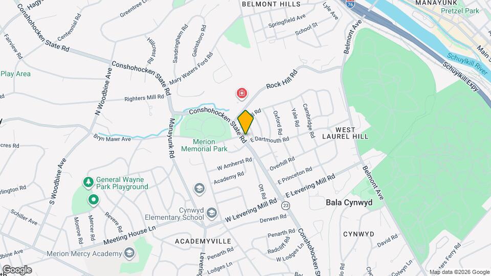 707 Conshohocken State Rd Map and Location Details
