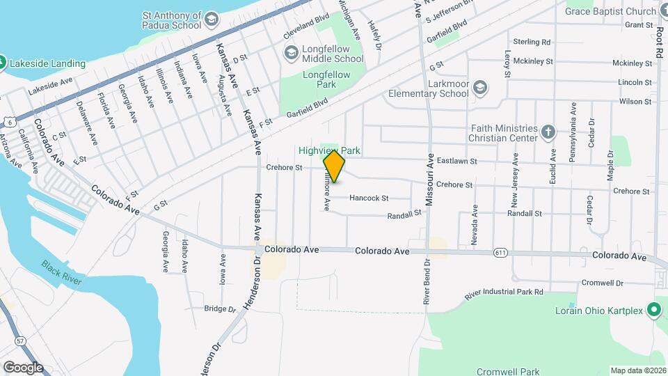 1521 Fillmore Ave Map and Location Details