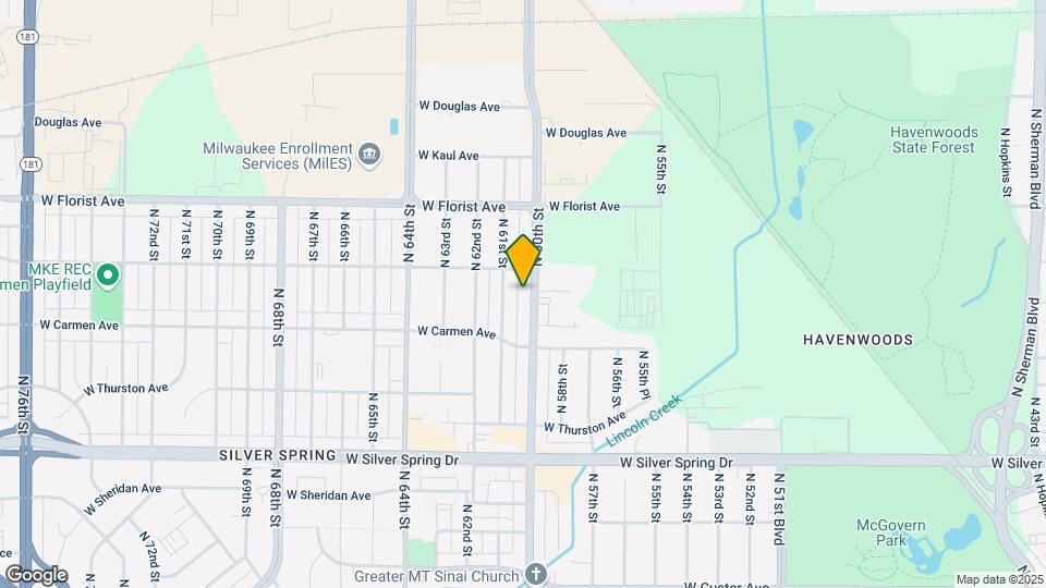 5851 N 60th St Map and Location Details