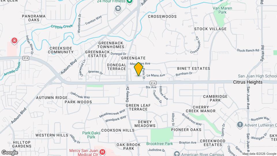 6687 Greenback Ln Map and Location Details