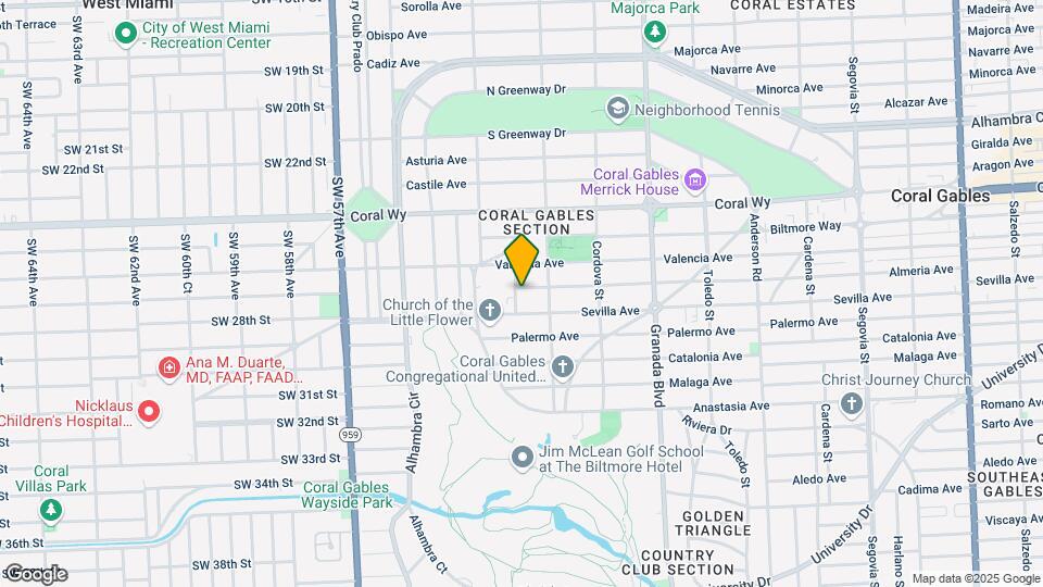 1224 Almeria Ave Map and Location Details