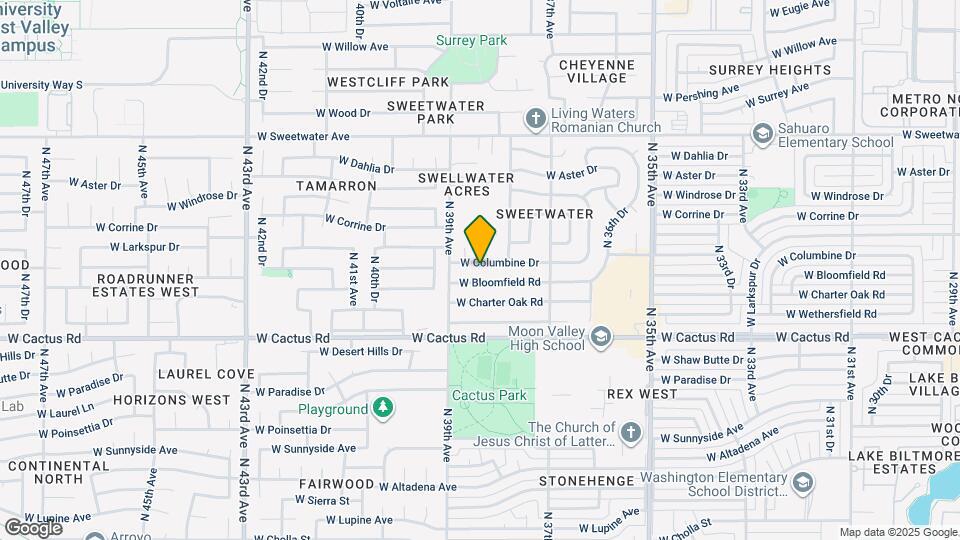3819 W Columbine Dr Map and Location Details
