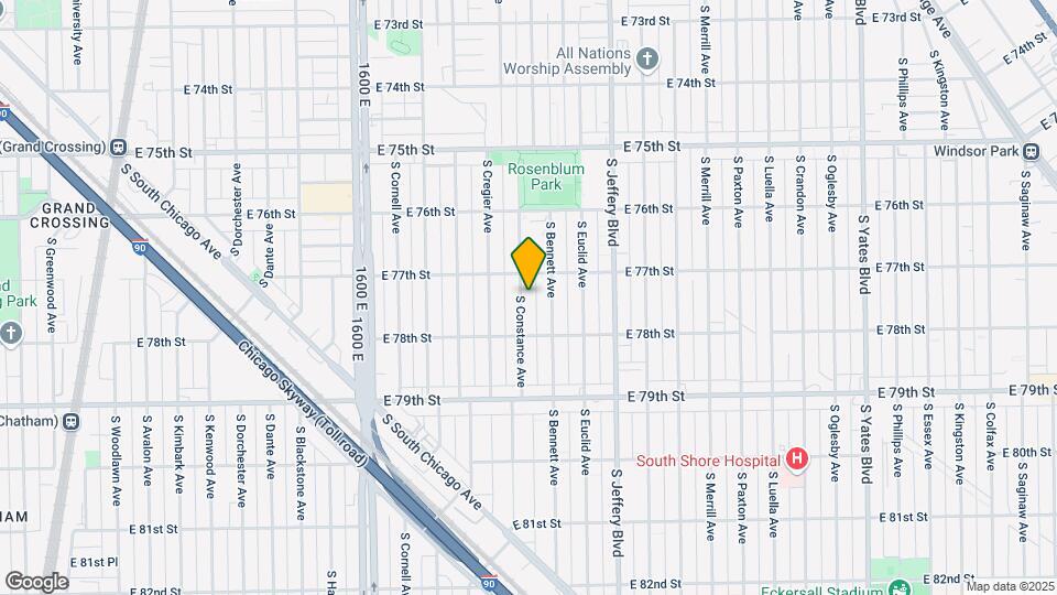 7723 S Constance Ave Map and Location Details