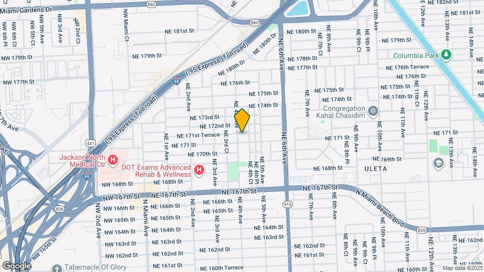 410 NE 171st Terrace Map and Location Details