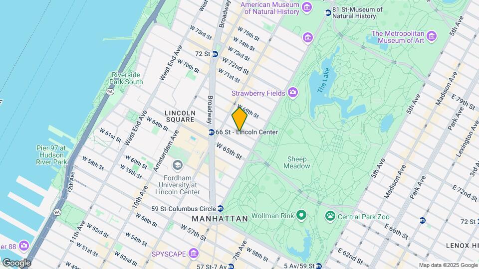 40 W 67th St Mapa y Detalles de la Ubicación
