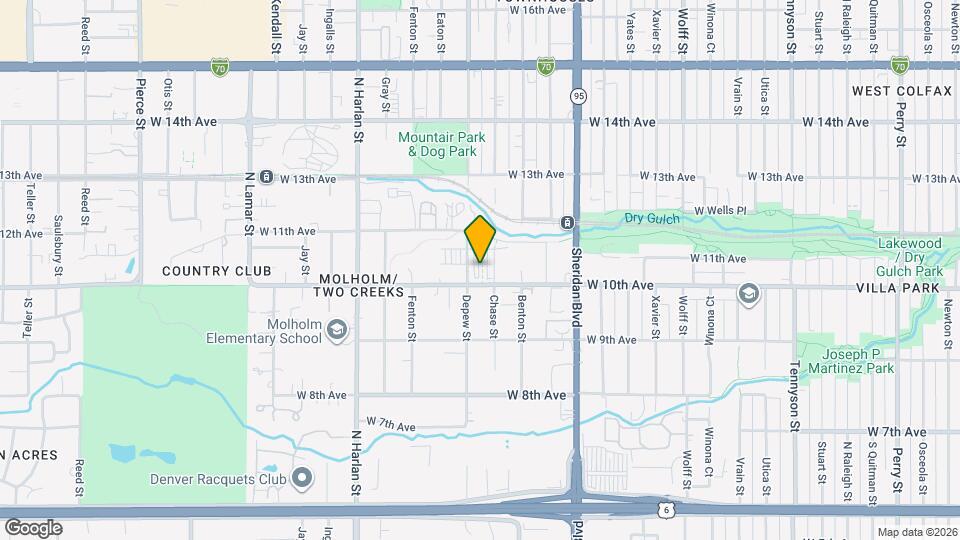 5552 W 10th Pl Map and Location Details
