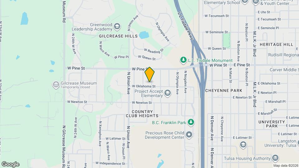 1406 N Rosedale Ave Map and Location Details