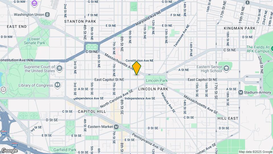 922 E Capitol St NE Map and Location Details