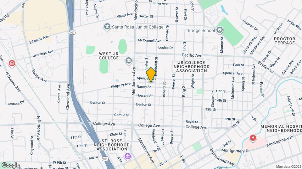 615 Nason St Map and Location Details