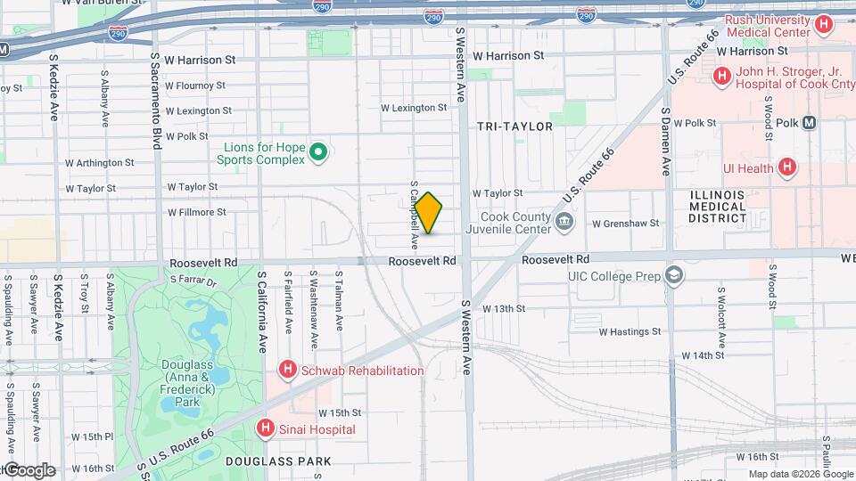 2447 W Grenshaw St, Unit #2W Mapa y Detalles de la Ubicación