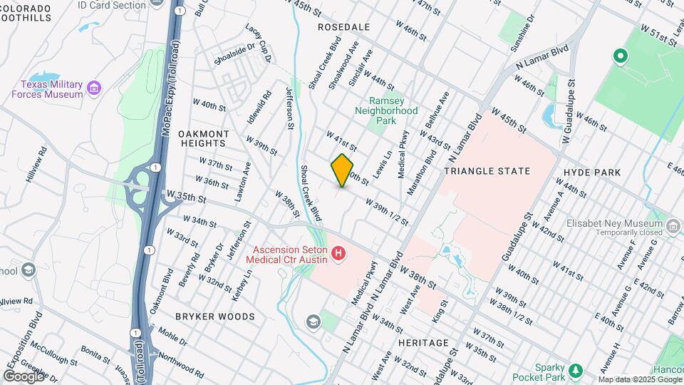 1407 W 39th 1/2 St Map and Location Details