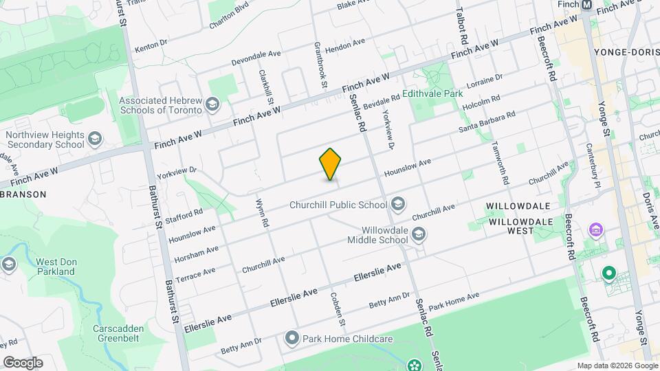 366 Hounslow Ave Map and Location Details