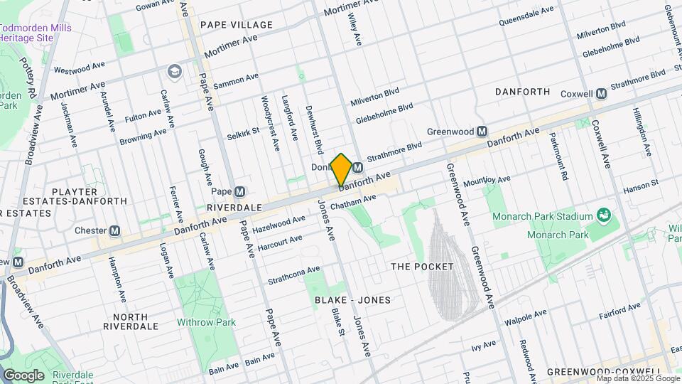 909 A Danforth Ave Map and Location Details