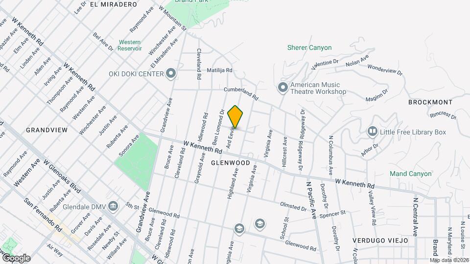 1544 Ard Eevin Ave Map and Location Details