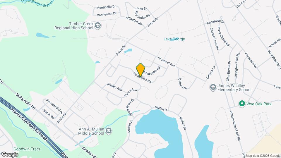 156 Hampshire Rd Map and Location Details