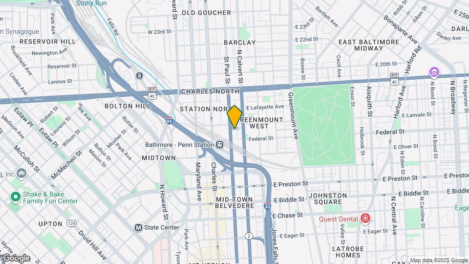 1611 St Paul St Map and Location Details