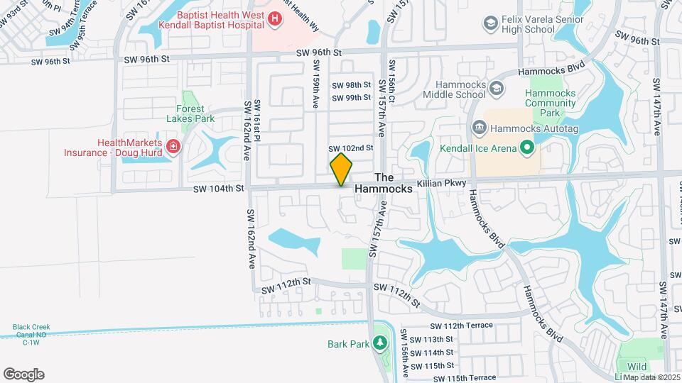 15821 SW 104th Terrace Mapa y Detalles de la Ubicación