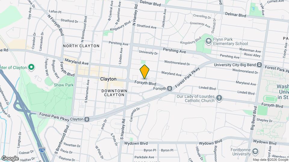 7529 Forsyth Blvd, Unit 2nd Floor Map and Location Details