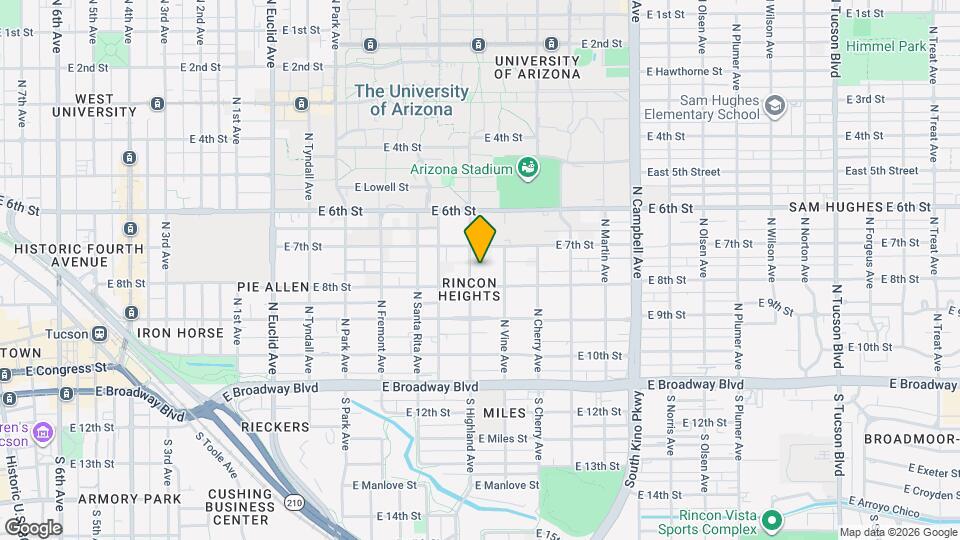 360 N Highland Ave Map and Location Details