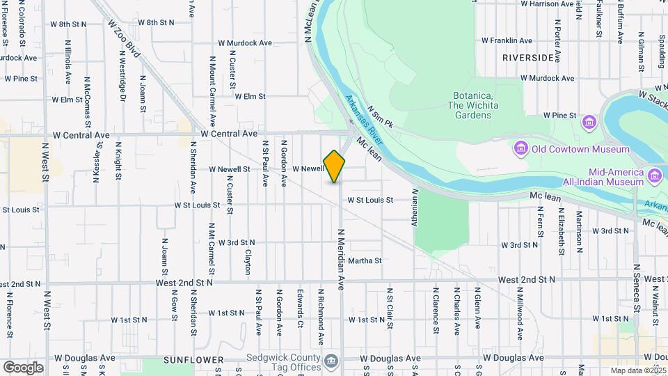 525 N Meridian Ave Map and Location Details