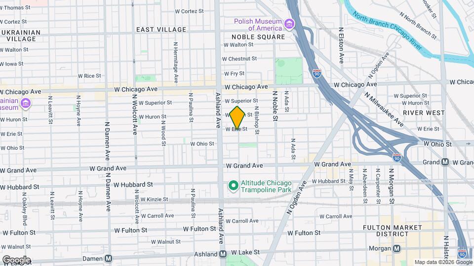 1501 W Erie St, Unit K07J Mapa y Detalles de la Ubicación