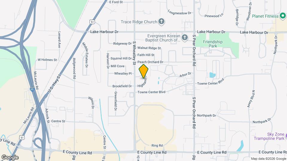 629 Highland Dr Map and Location Details