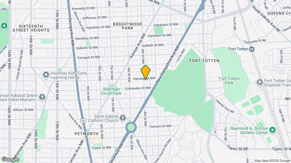 4725 4th St NW, Unit 2 Bed 1 BathBasement Unit Mapa y Detalles de la Ubicación