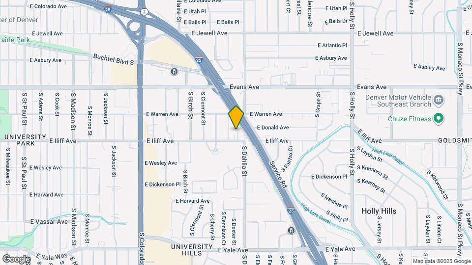 4733 E Iliff Ave Map and Location Details