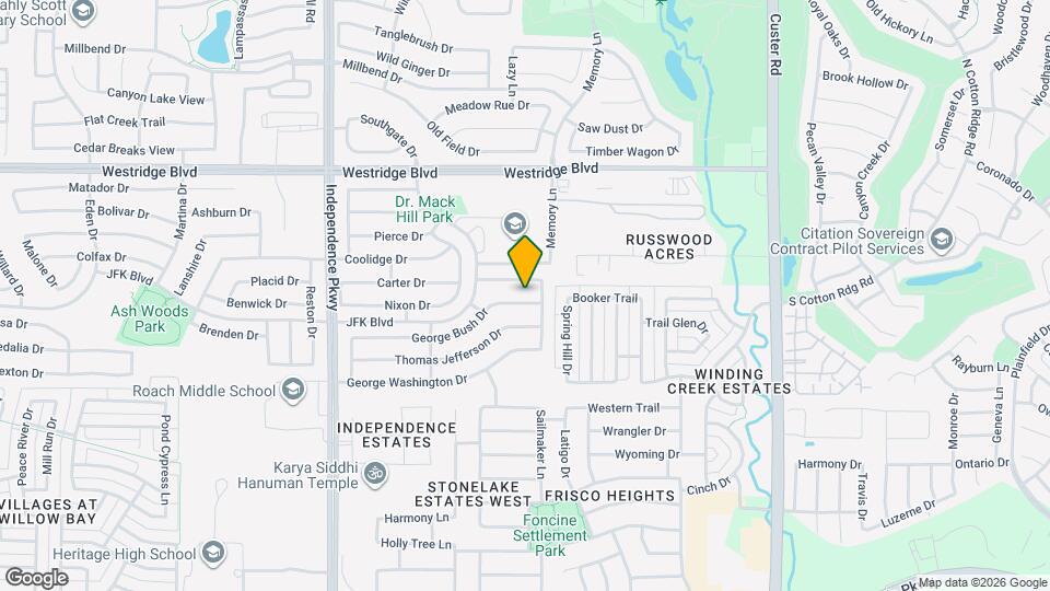 9512 George Bush Dr Map and Location Details