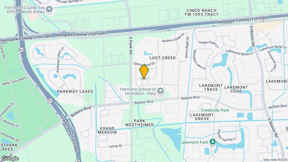 7419 Sabinal Creek Dr Mapa y Detalles de la Ubicación