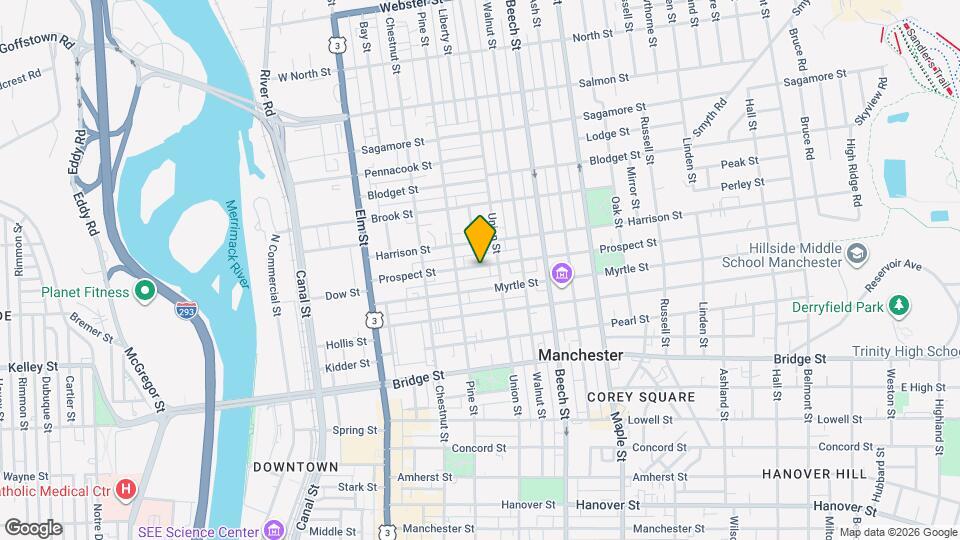 93 Prospect St, Unit #1 Map and Location Details