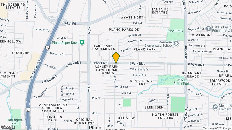 1408 E Park Blvd Map and Location Details