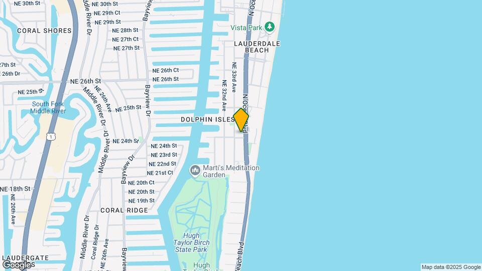 Fort Lauderdale Beach Hostel Mapa y Detalles de la Ubicación