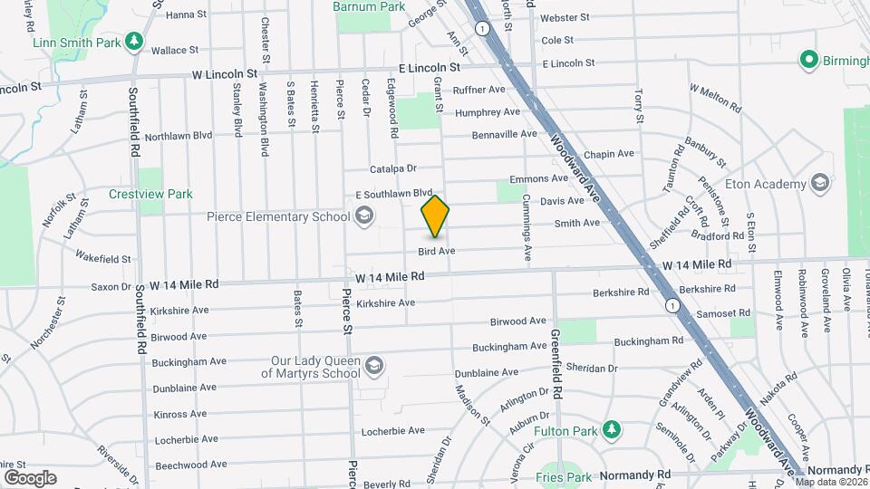 537 Bird Ave Map and Location Details