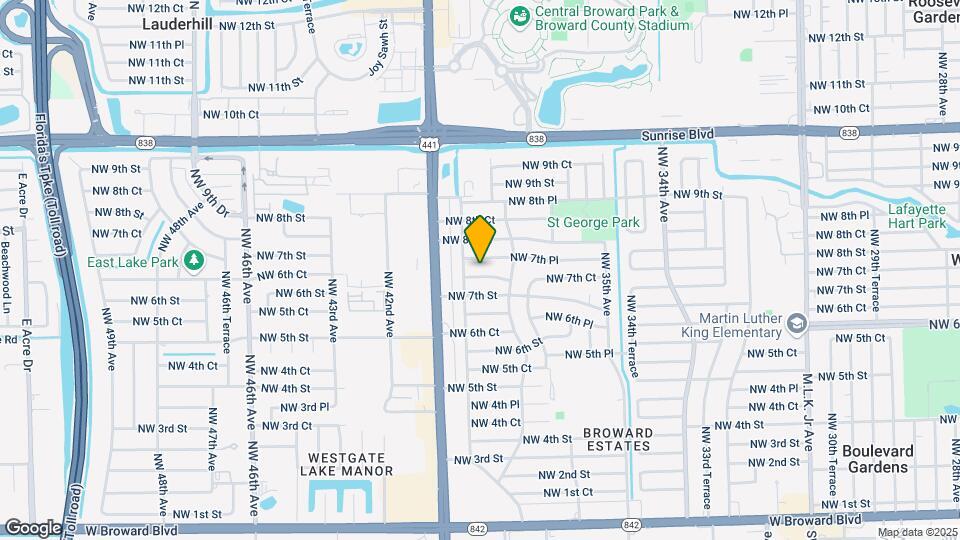 3841 NW 7th Ct Map and Location Details