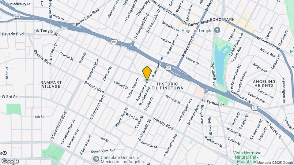 250 Rosemont Ave Mapa y Detalles de la Ubicación