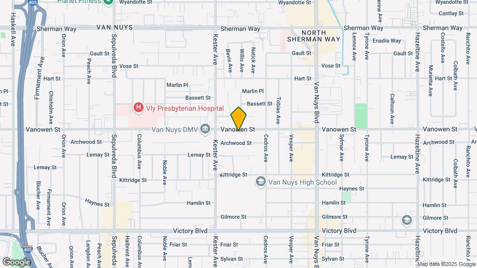 14802 Vanowen St Mapa y Detalles de la Ubicación