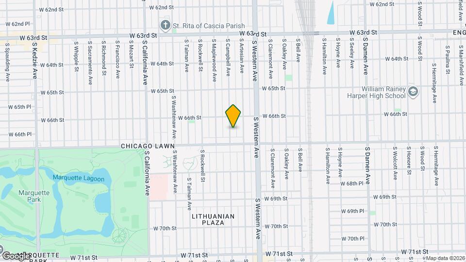 6633 S Campbell Ave, Unit 1 Map and Location Details