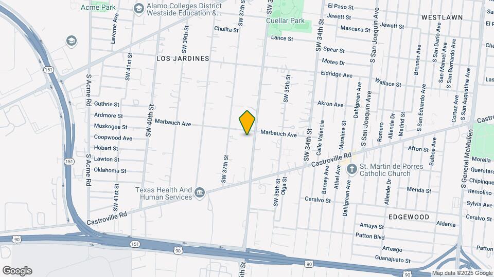 915 SW 36th St Map and Location Details