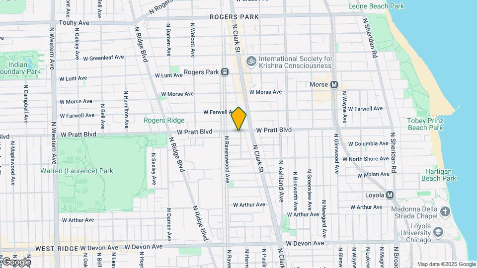 1735 W Pratt Blvd Map and Location Details