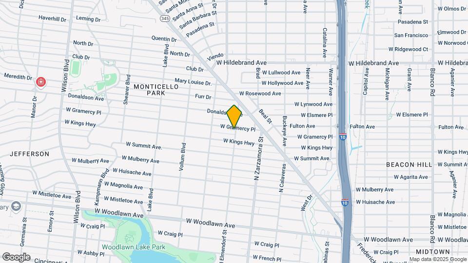 1802 W Gramercy Pl Mapa y Detalles de la Ubicación